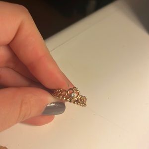 Pandora Gold Princess Ring